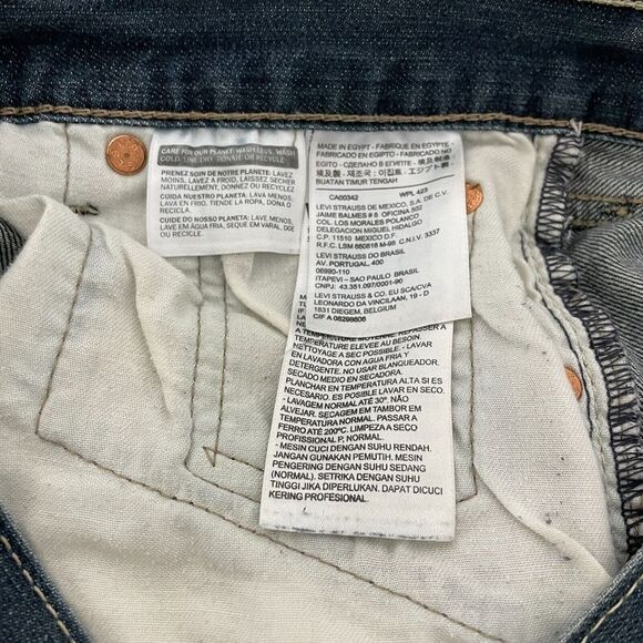 Levis 501XX Jeans Mens 30x32 (31x30) Blue Denim Button Fly Dark Wash 5 Pocket - Picture 12 of 16